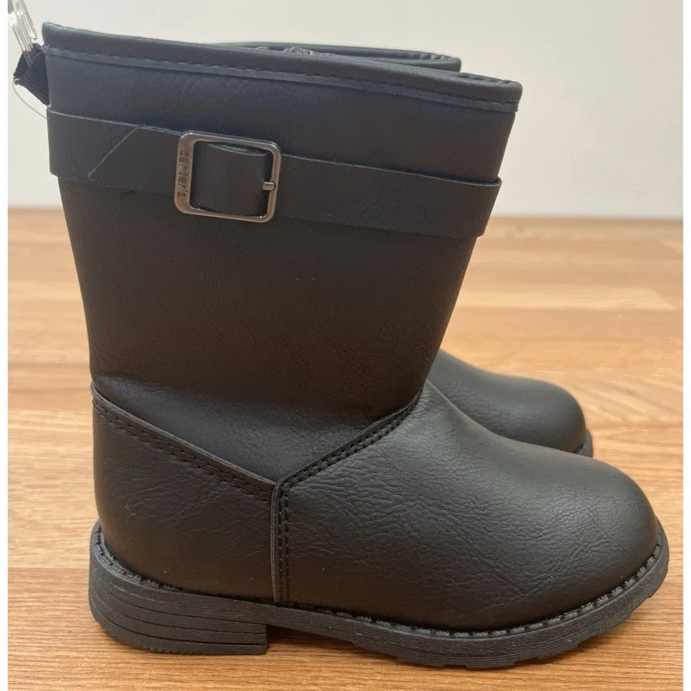 Carter's Black Toddler Girls Zip up Boots Size 10 NEW